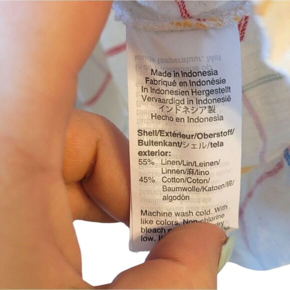 Madewell White Multi-Colored Grid Tank Top Size XS - Picture 4 of 5